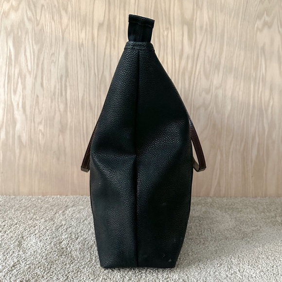 Jack Georges Pebbled Leather Black Laptop Tote Bag - Picture 3 of 15